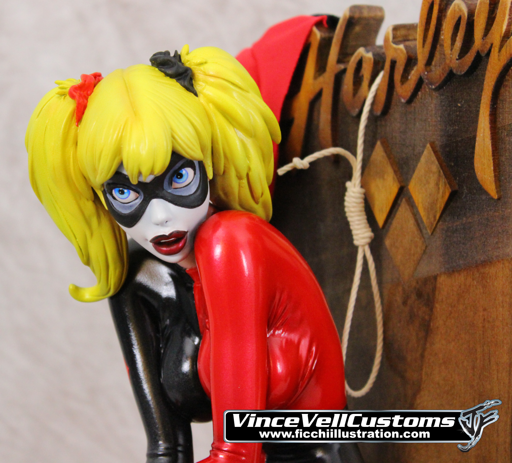 Harley Quinn Custom Statue In Chair